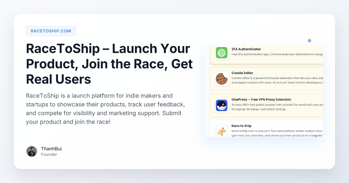 racetoship