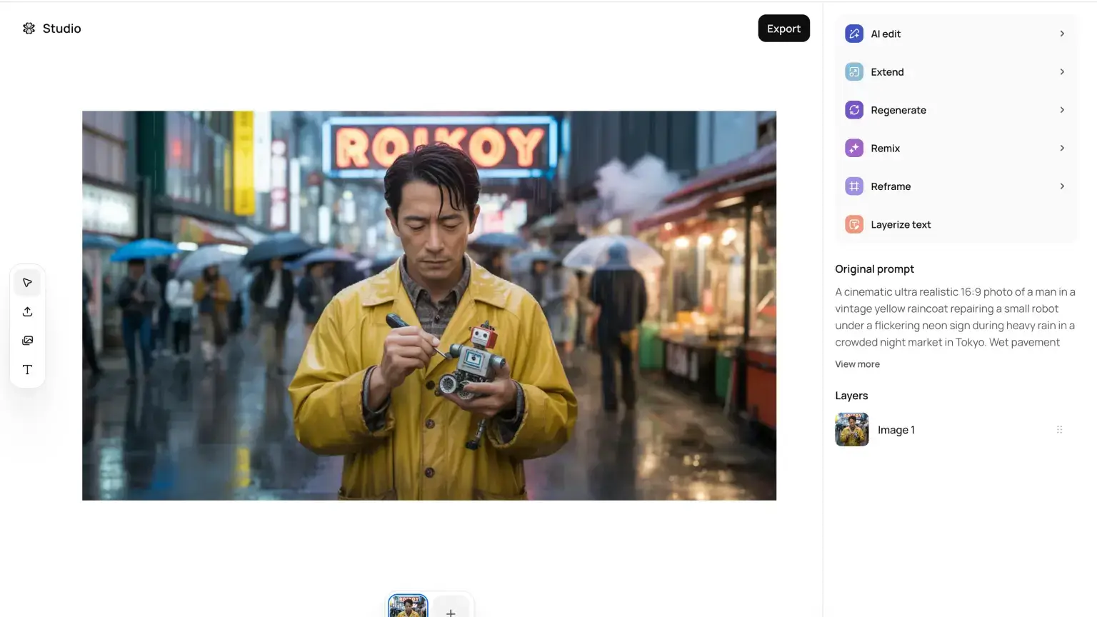 Ideogram image generation interface