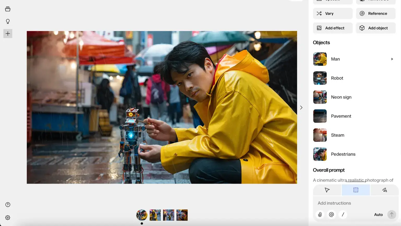 Reve image generation interface